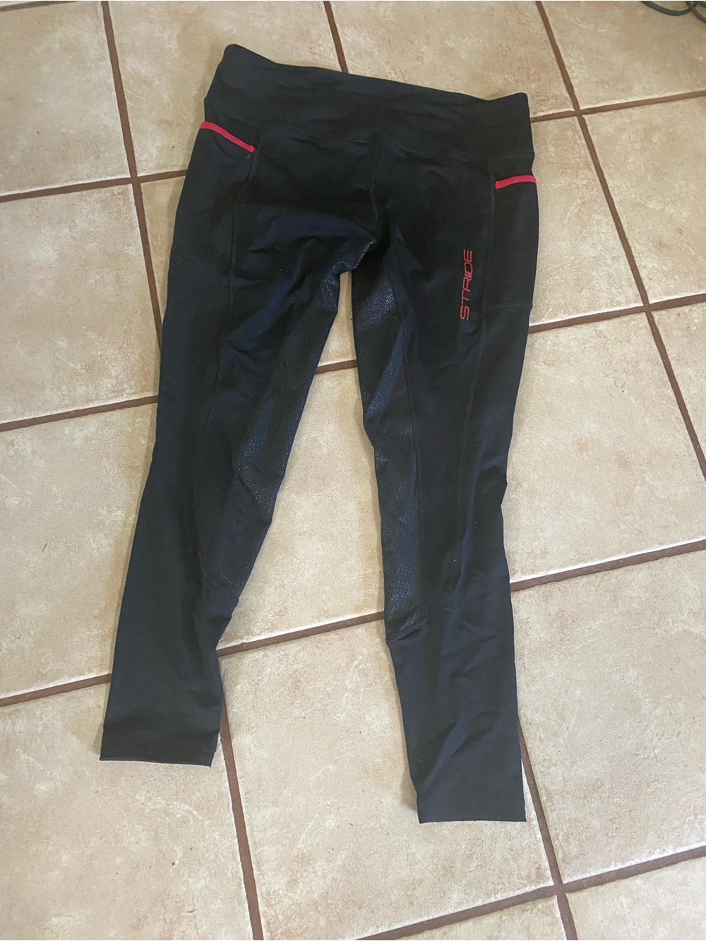 (A239) Black Equestrian Riding Breeches Full Grip Seat Dover Stride Size L NNTS